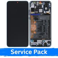 LCD ekranas suderinamas su Huawei P30 Lite su rėmeliu / Peacock Blue / (Service Pack)