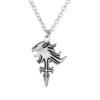 Final Fantasy karoliai Miegantis Liūto Širdis Griever Squall Leonhart Liūto Galva Karoliai Pakabukai Madingi Žaidimų Papuošalai#281373