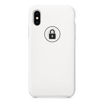 Telefono dėklas Silicone Case iPhone Xs baltas (White) originali pakuotė