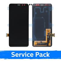 LCD ekranas suderinamas su Samsung A530 2018 A8 juodas (Service Pack)