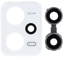 Xiaomi Redmi Note 12 Pro 5G kameros lęšis (rėmelis + lęšiai 3vnt) Polar White originalus (naudotas Grade A)