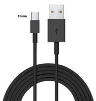 USB laidas Type-C 10mm pailgas juodas HQ (1M)