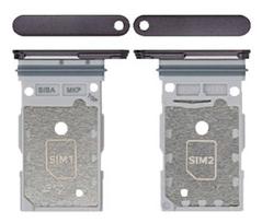 SIM kortelės laikiklis Samsung S921 S24/S926 S24 Plus Dual Onyx Black originalus (service pack)
