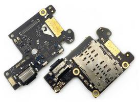 Flex Xiaomi Mi 9T/9T Pro/Redmi K20/K20 Pro/F10 su įkrovimo jungtimi ir mikrofonu, SIM kortelės kontaktas ORG