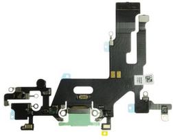 Flex skirtas iPhone 11 įkrovimo jungčiai su mikrofonu žalias originalus (naudotas Grade A)
