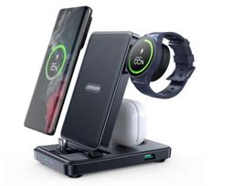 Įkrovimo stotelė USB-C Joyroom 4in1 (JR-WQS01) (Telefonas;AirPods;Laikrodis; USB) juoda