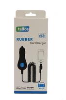 Automobilinis įkroviklis Tellos Rubber C001 iPhone 5/5S/SE/6/6S/7/7 Plus/8/8 Plus/X (1A) juodas