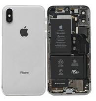 Baterijos dangtelis iPhone X sidabrinis pilnas su flex originalus (naudotas Grade B)