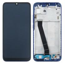 LCD ekranas Xiaomi Redmi 7 su jutikliniu ekranu ir rėmeliu mėlynas originalus (aptarnavimo pakuotė)