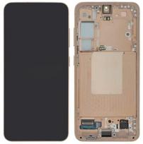 LCD ekranas Samsung S921 S24 su lietimo ekranu ir rėmeliu Amber Yellow originalus (naudotas Grade B)