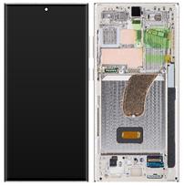 LCD ekranas Samsung S918 S23 Ultra 5G su lietimo ekranu ir rėmeliu Cream originalus (naudotas Grade C)