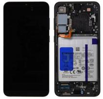 LCD ekranas Samsung S916 S23+ 5G su lietimo ekranu ir rėmeliu Phantom Black originalus (naudotas Grade B)