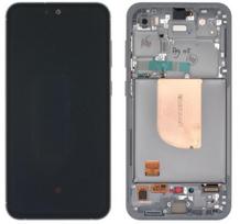 LCD ekranas Samsung S711 S23 FE 5G su lietimo ekranu ir rėmeliu Graphite originalus (naudotas Grade A)