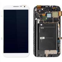 LCD ekranas Samsung N7100 Note 2 su lietimo ekranu ir rėmeliu baltas originalus (paslaugų paketas)
