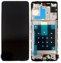 LCD ekranas Samsung M556 M55 5G su lietimo ekranu ir rėmeliu juodas OLED (tikras dydis)