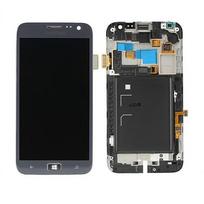 LCD ekranas Samsung i8750 Aktiv S su lietimo ekranu ir rėmeliu pilkas originalus (paslaugų paketas)