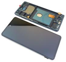 LCD ekranas Samsung G780/G781 S20 FE su jutikliniu ekranu ir rėmu Cloud Navy OLED (tikras dydis)