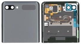LCD ekranas Samsung F707 Z Flip 5G su jutikliniu ekranu ir rėmu (Išorinis) Mystic Grey originalus (naudotas Grade C)