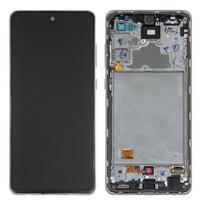 LCD ekranas Samsung A725/A726 A72 4G/5G su jutikliniu ekranu ir rėmu juodas OLED (tikras dydis)