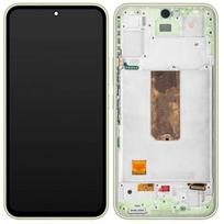 LCD ekranas Samsung A546 A54 5G 2023 su jutikliniu ekranu ir rėmu Lime originalus (service pack)