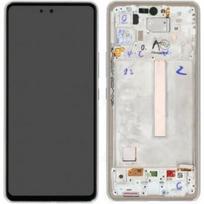 LCD ekranas Samsung A536 A53 5G 2022 su jutikliniu ekranu ir rėmu Awesome Peach originalus (service pack)