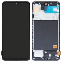 LCD ekranas Samsung A515 A51 2020 su jutikliniu ekranu ir rėmeliu juodas originalus (naudotas Grade A)