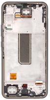 LCD ekranas Samsung A346 A34 5G 2023 su jutikliniu ekranu ir rėmeliu sidabrinis originalus (serviso paketas)