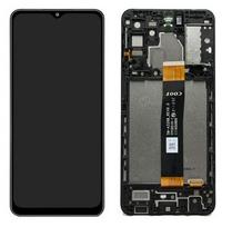 LCD ekranas Samsung A326 A32 5G 2021 su jutikliniu ekranu ir rėmeliu juodas originalus (serviso paketas)