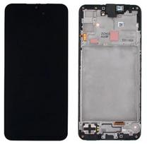 LCD ekranas Samsung A165 A16 4G su jutikliniu ekranu ir rėmeliu juodas originalus (serviso paketas)