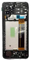 LCD ekranas Samsung A137 A13 2022 su jutikliniu ekranu ir rėmeliu juodas originalus (serviso paketas)
