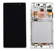 LCD ekranas Microsoft (Nokia) Lumia 830 su jutikliniu ekranu ir rėmeliu baltas originalus (naudotas, B klasė)