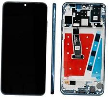 LCD ekranas Huawei P30 Lite 48MP su lietimo ekranu ir rėmeliu Peacock Blue ORG