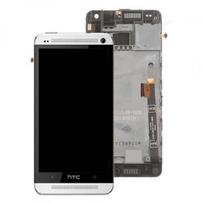 LCD ekranas HTC One Mini su lietimo ekranu ir rėmeliu baltas originalus (naudotas C klasė)