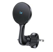 Belaidis automobilinis įkroviklis+laikiklis Wozinsky (WCT5-6S4Y) magnetinis (MagSafe 15W) ventiliacijos grotelėms juodas
