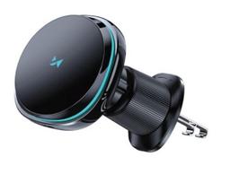 Belaidis automobilinis įkroviklis+laikiklis Wozinsky (WCT5-6S2Y) magnetinis (MagSafe 15W) ventiliacijos grotelėms juodas