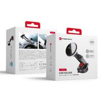 Belaidis automobilinis įkroviklis+laikiklis Forcell (HS2) (MagSafe 15W) konsolei/langui juodas