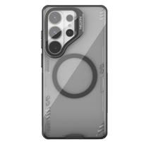 Nillkin Iceblade Prop magnetinis MagSafe dėklas su kameros dangteliu ir stovu skirta Samsung Galaxy S26 Ultra permatomas juodas