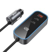 BWOO CC107 PD car įkroviklis 1x USB-C - USB-A port 30W juodas