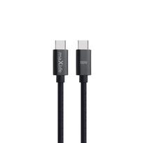 Maxlife MXUC-12 laidas USB-C - USB-C 1,0 m 100W juodas