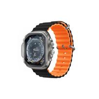 "Devia" dirželis "Deluxe Sport6", skirtas "Apple Watch" 44mm/ 45mm/ 46mm/ 49mm juodai oranžinis
