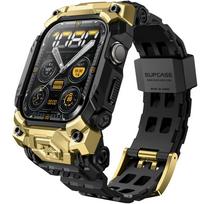Supcase Unicorn Beetle Ore dėklas Apple Watch 10/11 46mm juodas ir auksinis