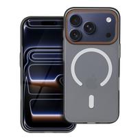 Dėklas GO ORANGE suderinamas su MagSafe skirtas IPHONE 17 juodas
