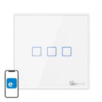 Išmanusis belaidis sieninis jungiklis Sonoff T2EU3C-RF 433MHz (3 kanalai)