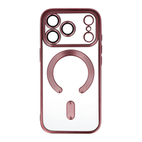 Metallic Magsafe dėklas iPhone 16 Pro Max rožinis