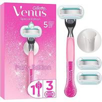 Gillette Venus Party Edition Skuveklis, 3 Skuvekļa Kasetnes, Sienas Stiprinājums 80879338