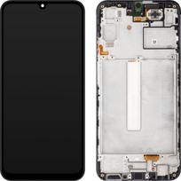 Ekranas Samsung A256 A25 5G su lietimui jautriu stikliuku ir rėmeliu originalus Black (service pack)