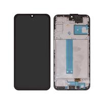 Ekranas Samsung A256 A25 5G su lietimui jautriu stikliuku ir rėmeliu juodas OLED (real size)