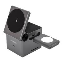 Choetech T632-F 3 viename 15W indukcinis įkroviklis (juodas)