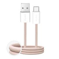 Puro Fabrik 10W pintas kabelis USB-A - USB-C 1.5m - smėlinis