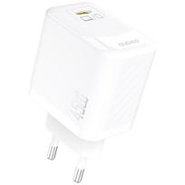 Dudao A28 45W GaN USB-C sieninis įkroviklis - baltas